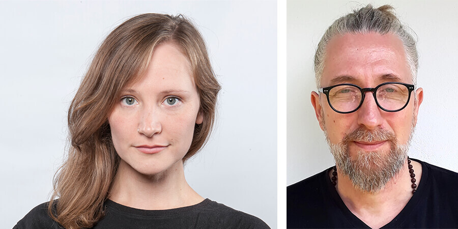 Marie Mangold, Theaterpädagogin und Michael Schütte, Sounddesigner